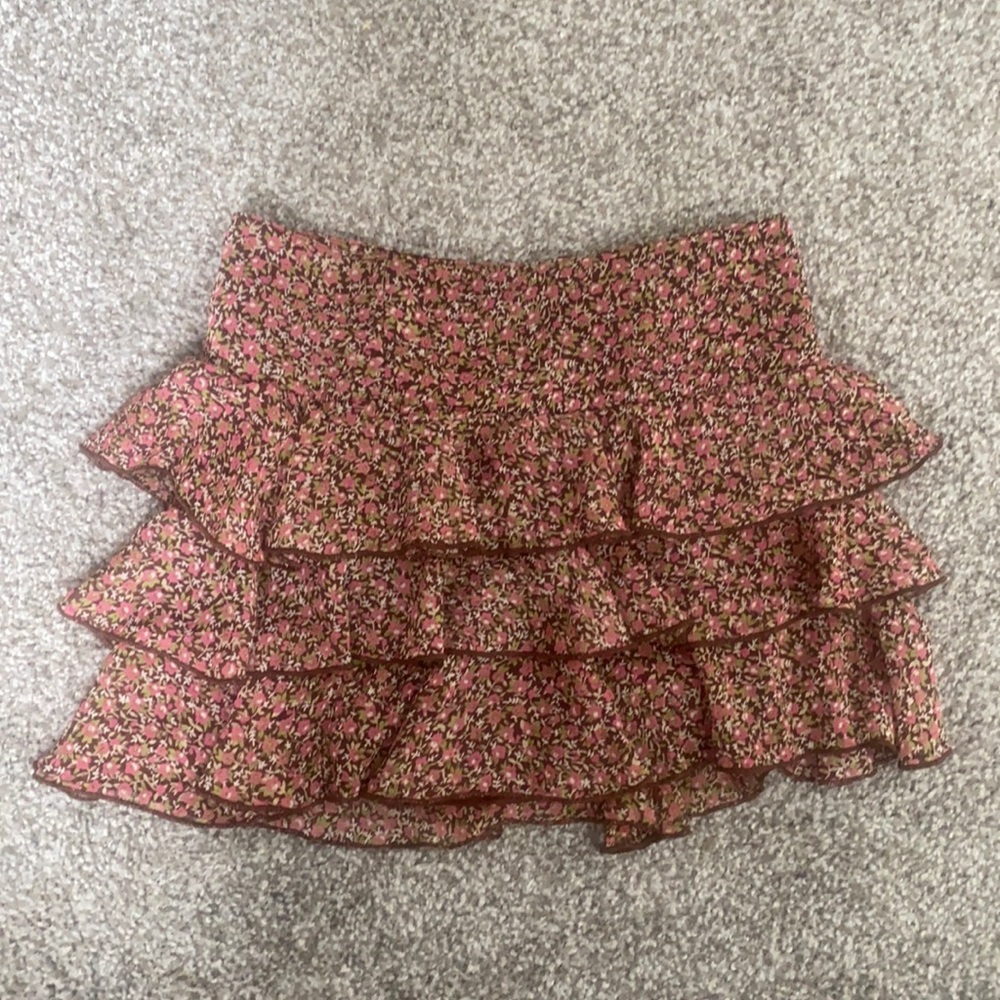 Floral mini skirt